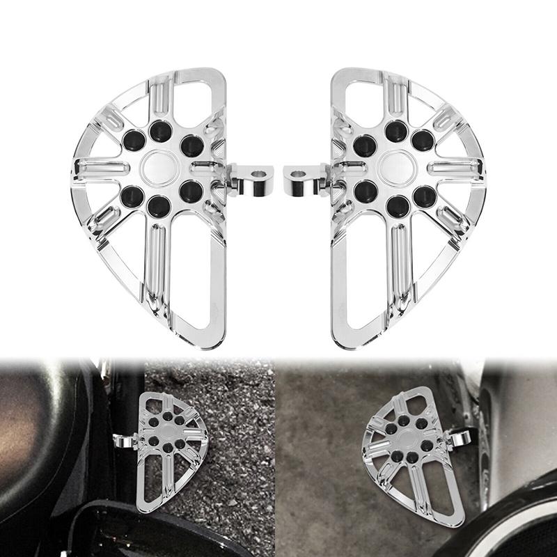 Motorcycle Universal Front Rear Driver Passenger Board Foot Pegs Rest Pedal for Harley Touring Glide Softail Dyna CVO