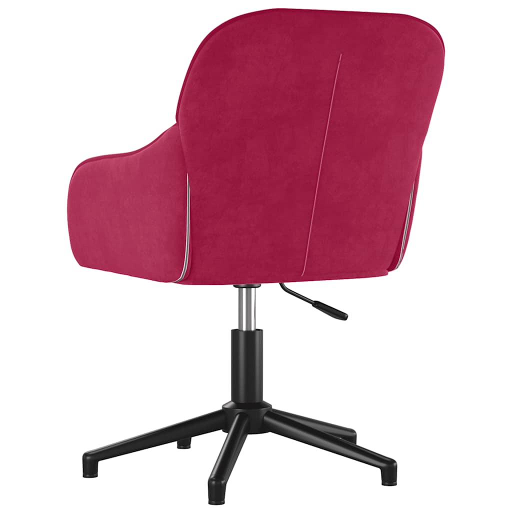 Office Chair Swivel Burgundy Velvet