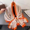 Spring And Summer Geometric Simulation Silky Brocade Fashion Sunscreen Charm Fashion Silk Scarf Long Scarf Shawl Versatile Headscarf Scarf