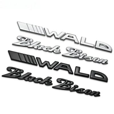 1Pcs 3D ABS WALD Black Bison Car Side Fender Rear Trunk Emblem Badge Sticker Decals for Be/nz B C E GLE GLS GLA GLC ML GL S V G Class