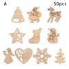 Wood Chip Xmas Tree Hanging Ornament Christmas Party Decorations Snowman Snowflake Gift Decor