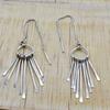 Tassel Drop Dangle 925 Silver Women Earrings, Fringe Ethnic Handmade Threader Earrings