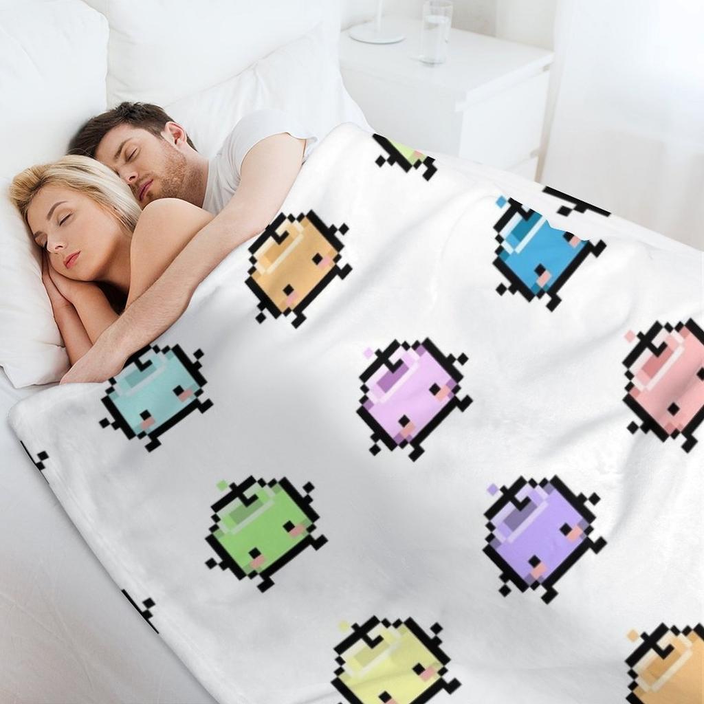 Stardew Valley Pastel Junimos Throw Blanket halloween Soft Plaid For Baby Bed Fashionable Blankets