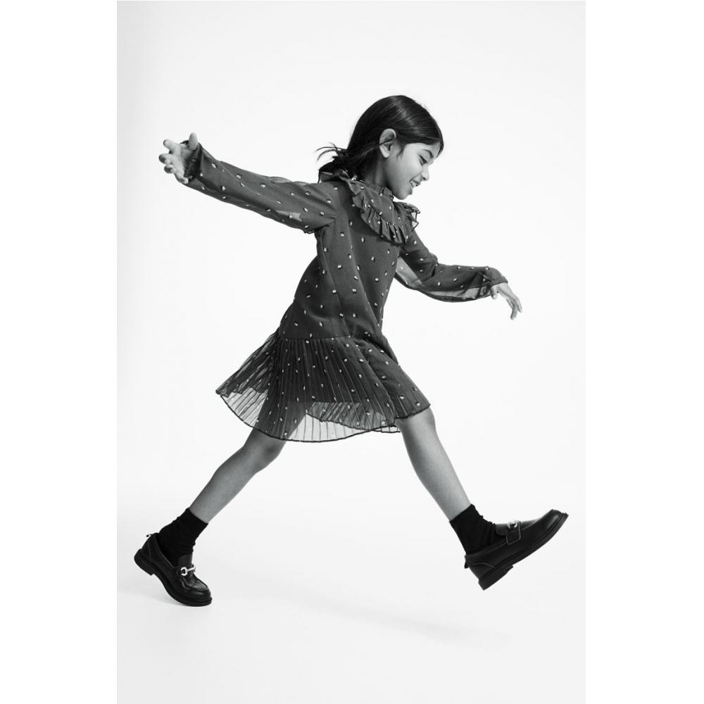 

HM шифоновое платье темно-серого цвета с цветочным принтом