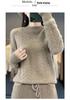 Women's Cashmere Sweater: Round Neck, Solid Color, Long Sleeve, Thickened Knit, Versatile Slim Fit, Autumn/Winter Pullover.