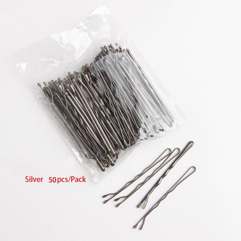 100 Stück Damen 5/6 cm Haar gewellt U-förmige Haarnadel Spange Salon Griffclip Braut Haarnadeln Schwarzes Metall Haarschmuck für Dutt