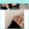 Unique Korean Style Smiley Face Geometric Open Adjustable Ring For Women Fashion