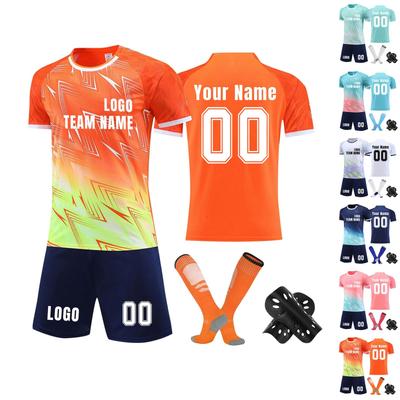 Personalisierte Shirts Kit Herren Mädchen mit Namen Nummer benutzerdefinierte Fußballtrikots für Jungen Trainingsanzug
