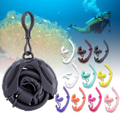 Flexible Roll Up Silicone Snorkel Swimming Swim Snorkel with Hanging Buckle Freediving Snorkel Diving Accessories