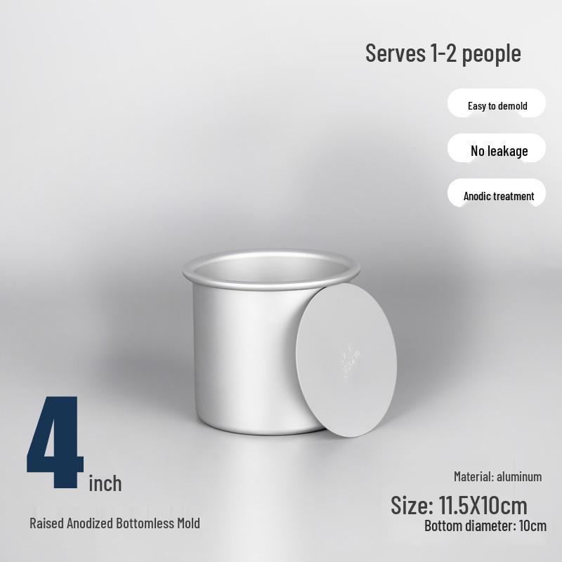 Chiffon Cake Mold Set with Removable Bottom: 4", 6", 8", 10" for Oven Use