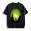 Vintage Chinese Style Mountain Forest Deer Print Casual Top Pure Cotton T-shirt