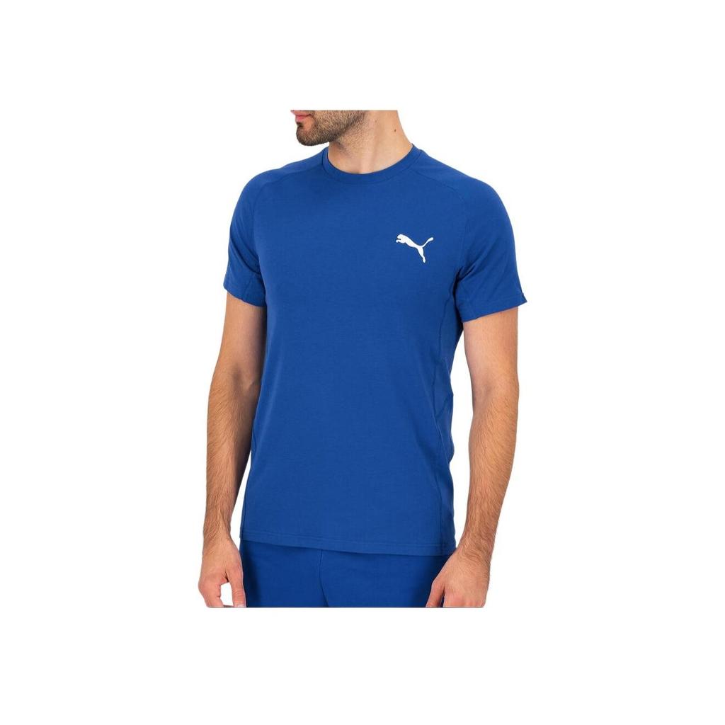 Puma Essentials Logo Round Neck Pullover Comfortable Casual Sports Short Sleeve T-Shirt Men T-Shirts Dark-Navy 847187-05