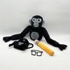 Gorilla Tag Plush Toy Soft Stuffed Orangutan Doll with Pencil Backpack Glasses Inspired by Popular Game Cute Colorfast Gift for Game Fans Collectors