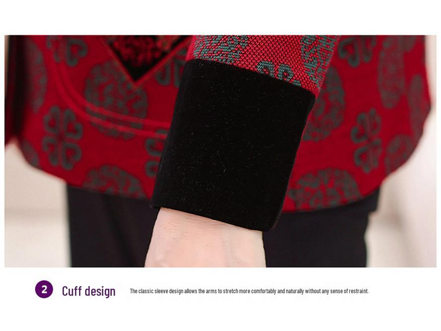 Omas Tang-Anzug: Warme Baumwoll-Oberbekleidung für Frauen mittleren Alters & ältere Frauen - Frühjahrs-, Herbst- & Winterstyles