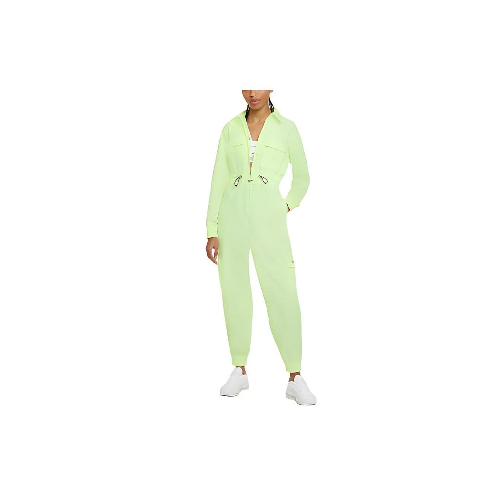 Nike Sportswear Swoosh Utility Casual Sports Waist Cinched Jumpsuit Women Jumpsuit Green CZ8895-701