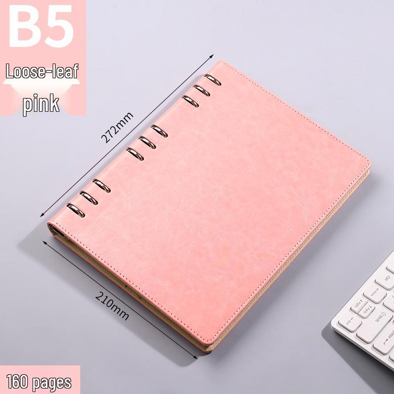 Custom B5 9-Hole Loose-Leaf Notebook with Logo Print for Business Meetings