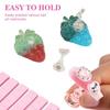 Strawberry Chess Magnetic Nail Holder Set Practice Display Stand False Nails Showing Shelf Gel Polish Display Borad Presentation