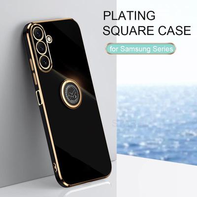 Custodia con supporto ad anello di lusso A 34 54 24 14 per Samsung Galaxy A34 A54 A24 A14 4G 5G M23 M13 M14 M54 A04S in silicone