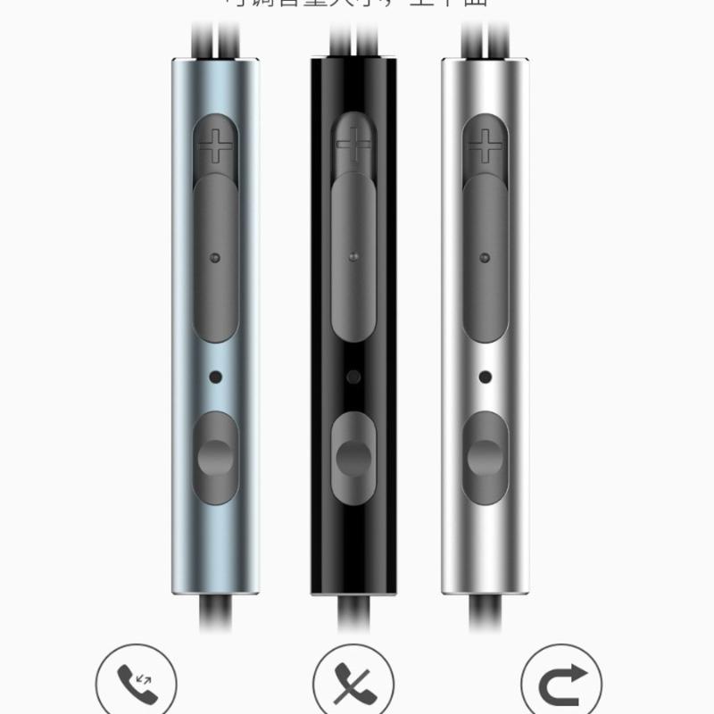 New mobile phone computer music earphones semi-in-ear metal wired e-sports heavy bass earplugs