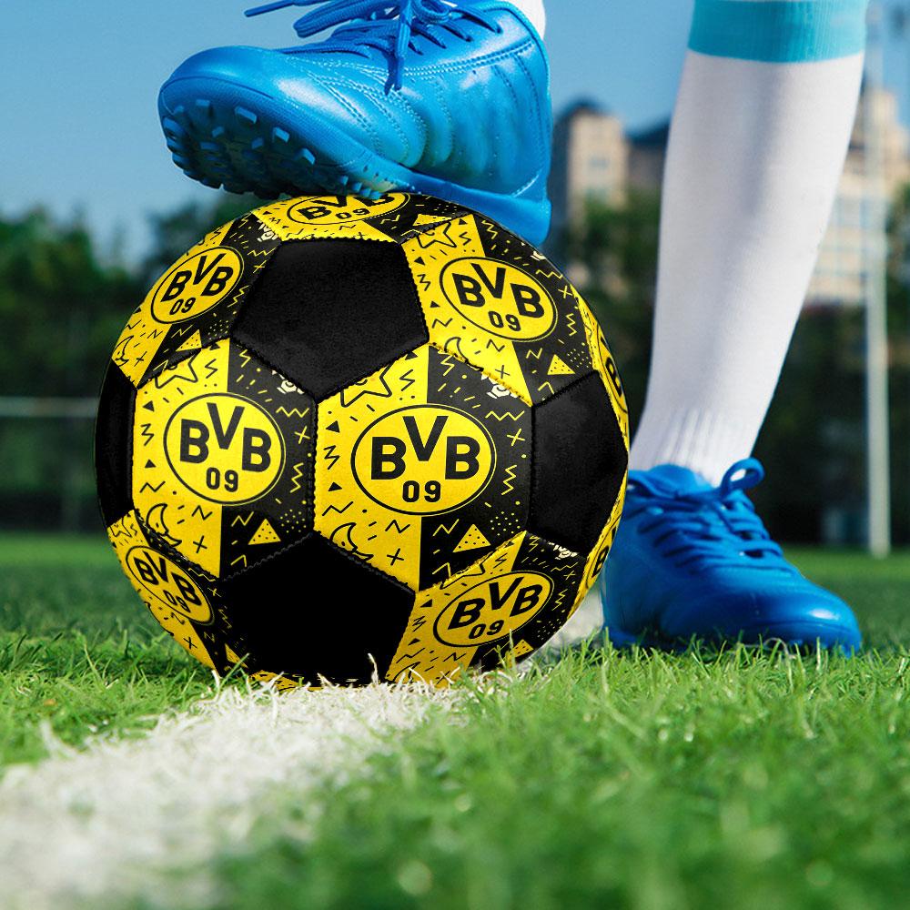 Pallone da calcio Borussia Dortmund Indoor Misura 5 Colorato Cucito a Macchina PVC Pronto per la Competizione Resistente Alto Rimbalzo