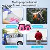 Double Handle Carry Bucket 12/20L Collapsible Water with Handles, Large Foldable Container, Container Portable Pail for Outdoor, Camping, Fishing, Car