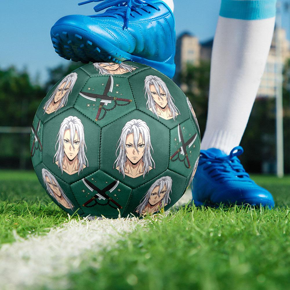 1pc Demon Slayer Kimetsu no Yaiba Soccer Ball Size 5 Indoor Soccer Ball Fashion Colorful Backyard Game - Great For Sports Fans Gift HE17