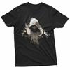 Dunkle Kapuzenfigur Schatten Grunge Abstrakte Kunst 100% Baumwolle T-Shirt Herren T-Shirts Oberteil