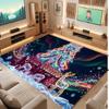 Christmas Theme Soft Crystal Velvet Rug Custom Name & Text Print Non Slip Floor Rug for Bedroom Living Room
