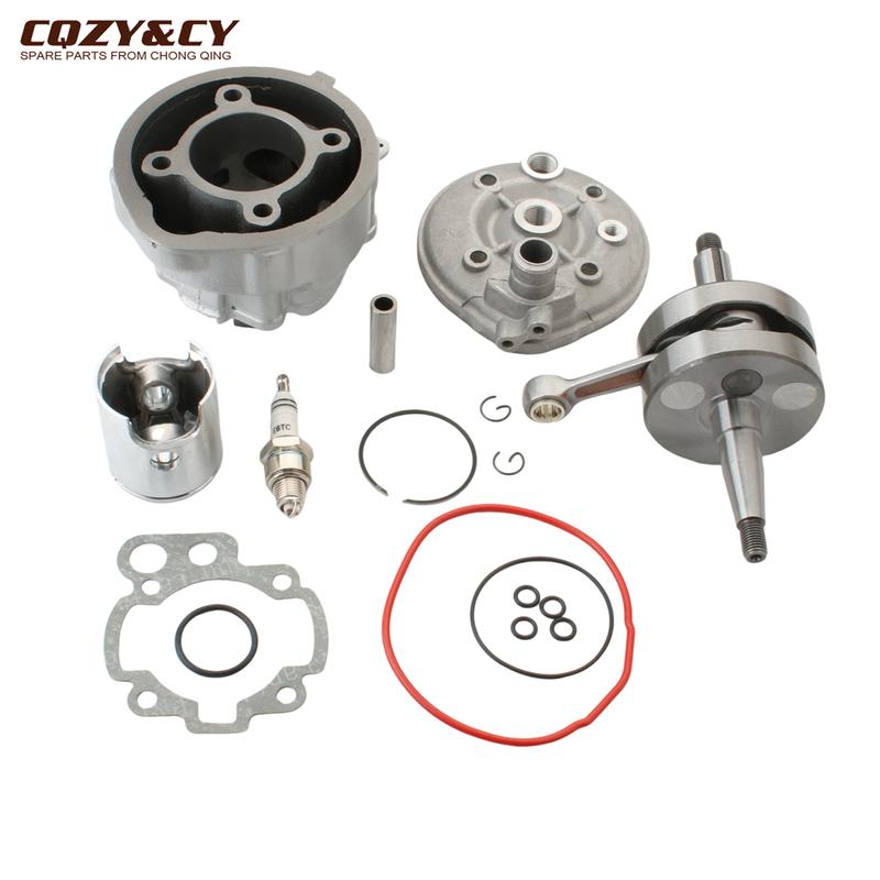 49mm / 12mm 90cc Big Bore Zylinderkit & Rennkurbelwelle Für Peugeot XPS XP6 XR6 AM6 50cc Minarelli 2-Takt