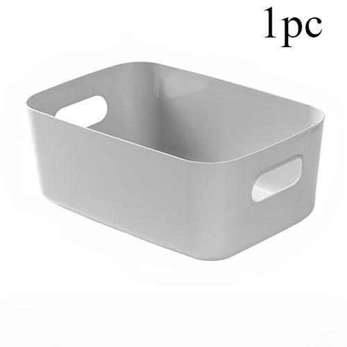 

Multi-Functional Storage Boxes, Durable Plastic Organizers for Cosmetics, Snacks, Kitchen, Bathroom, Dorm - Office Supplies 20.5 x 14.5 x 7.5cm серый