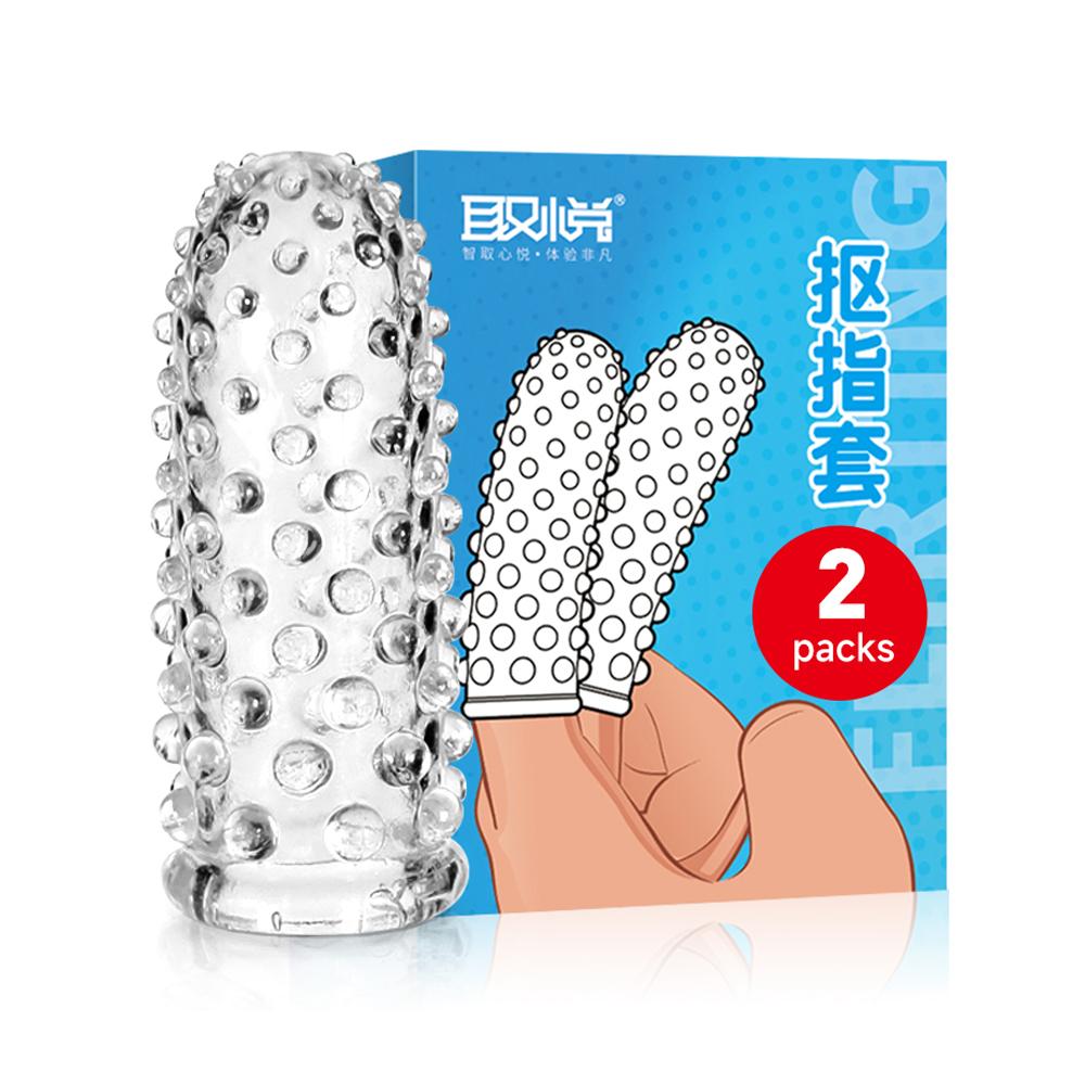 Mâneci pentru degete G Punct Stimulare Prezervativ pentru degete Masaj clitoris Jucării sexuale pentru femeie Gay Penis Sleeve