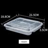 Disposable 4-Compartment Food Container Set