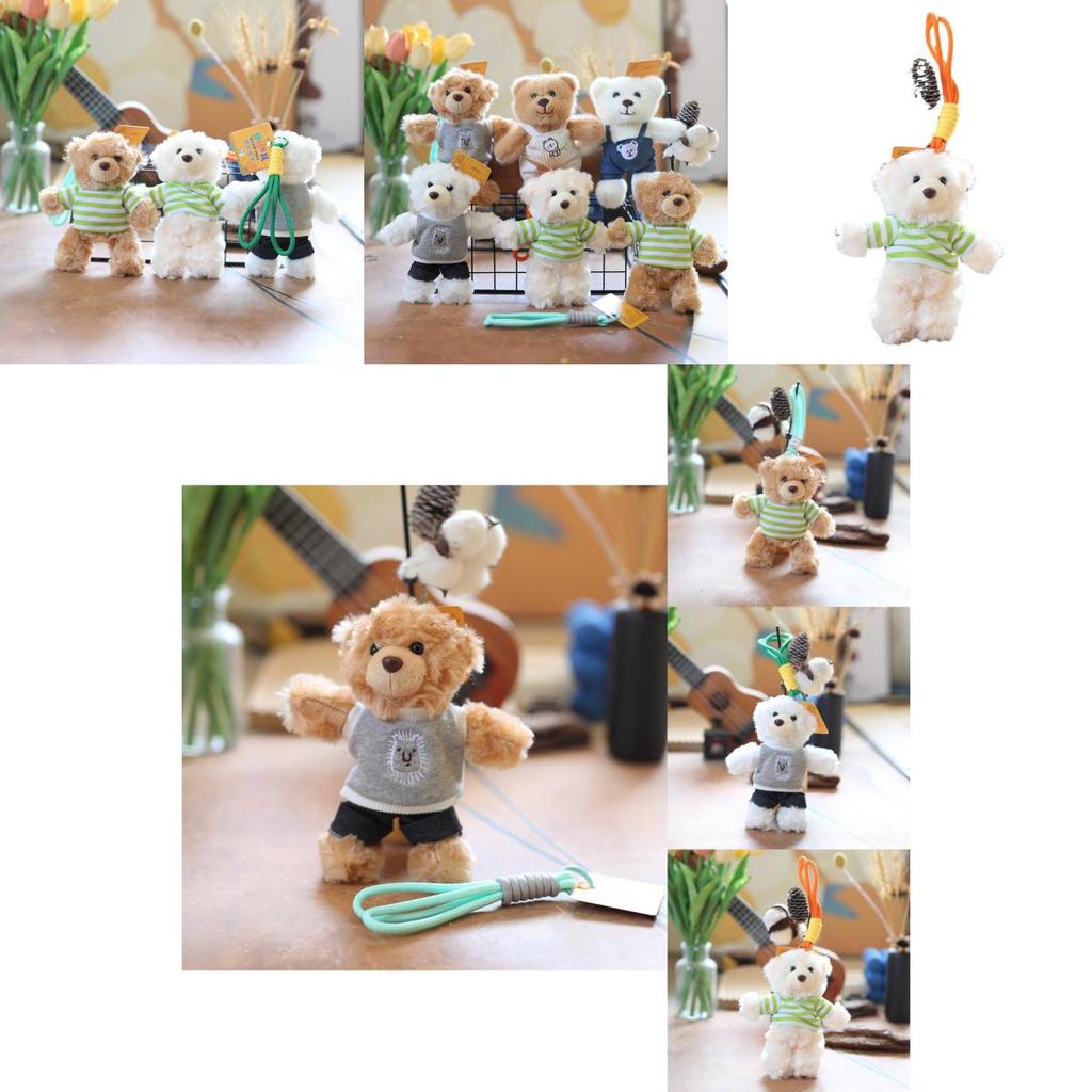 Adorable Plush Teddy Bear Keychain Cute Accessory For Bags Soft And Fluffy Toy