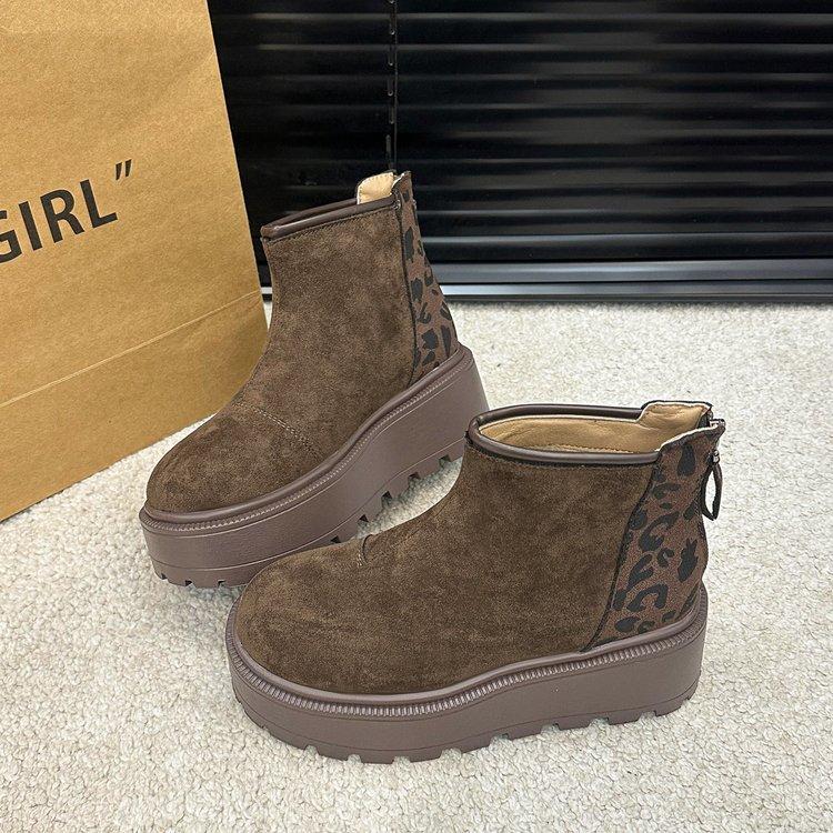 

[youshilai] thick-soled Martin boots women s 2025 new winter versatile warm short boots casual high-top shoes 35