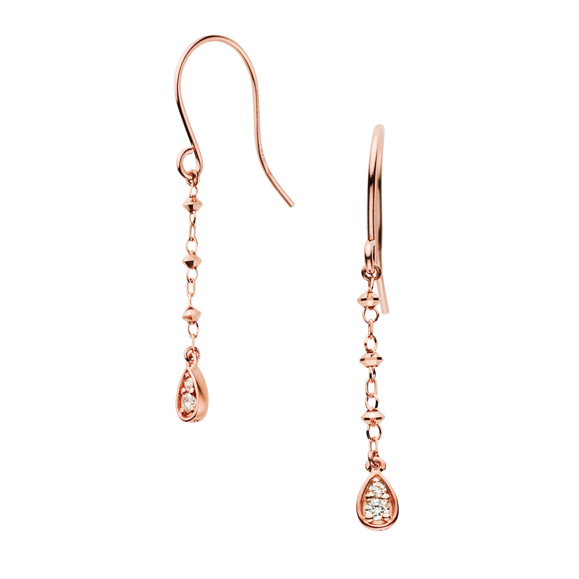 

Vendome Earrings K10 pink gold diamond GJAA0274 DI [Official] [VIH Aoyama] 0.04ct