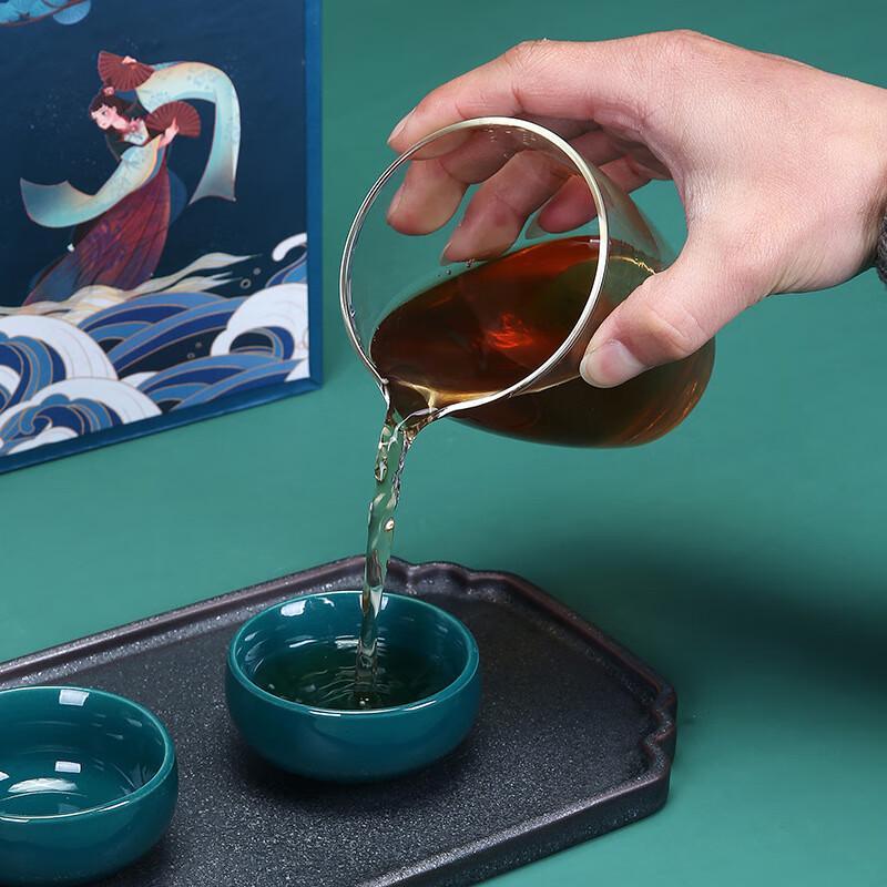 HX Ceramic Tea Set Gift with Tea Caddy & Incense Tools