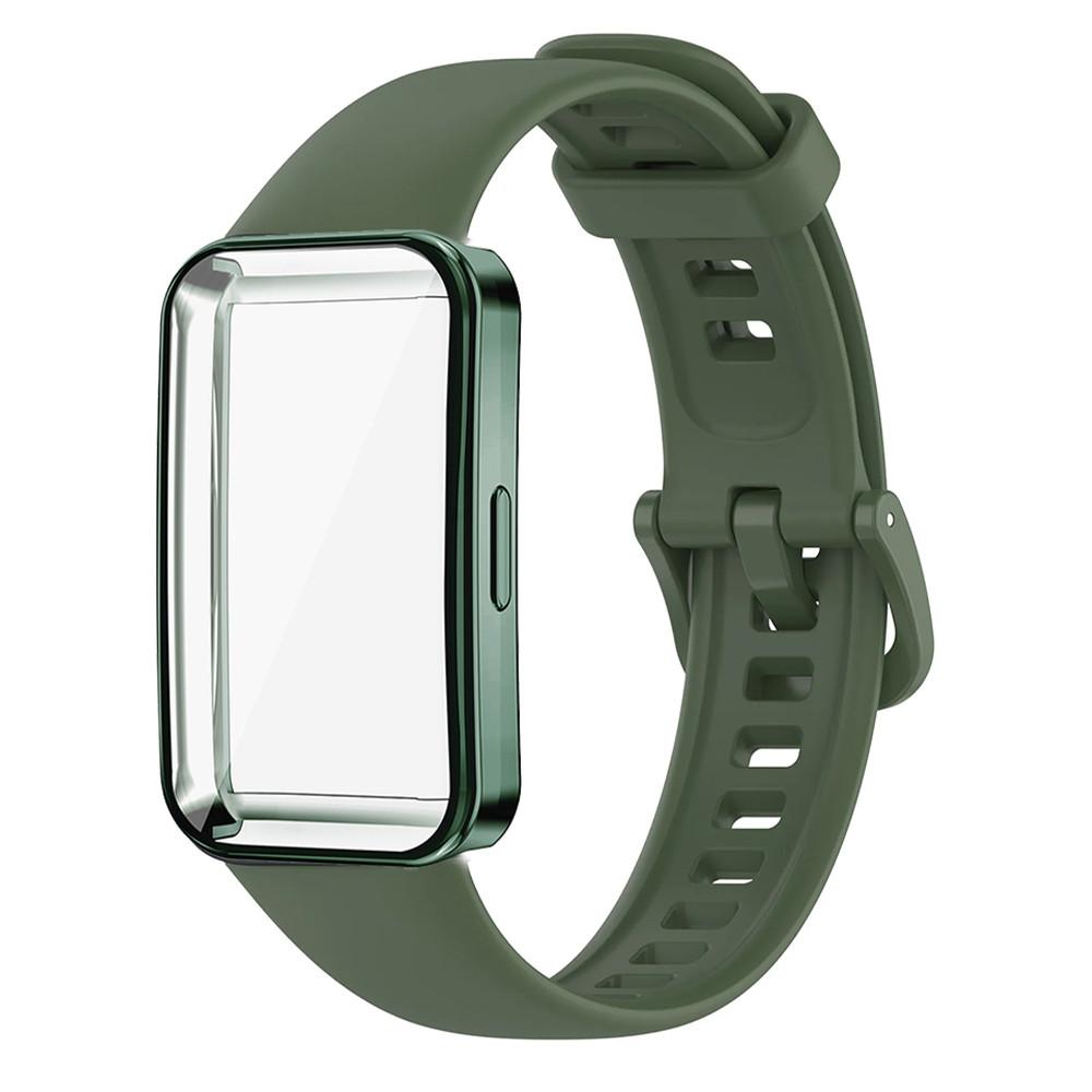 Band For Huawei Band 10 9 8 Strap Accessories Replacement Sport Bracelet Correa Huawei Band 10 9 8 Soft Case+Silicone Wristband