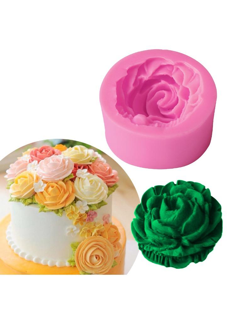 1PC Cake Decorating Tools 3D Rose Flower Silicone Mold Fondant Gift Decorating Chocolate Cookie Soap Polymer Clay Baking Molds