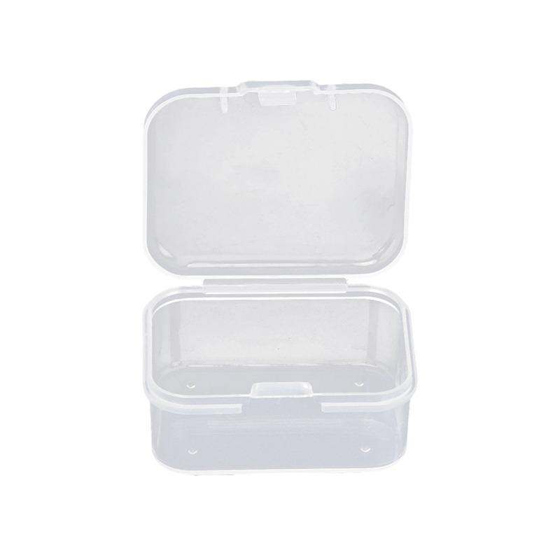 Transparent Plastic Storage Box with Lid for Small Parts and Portable Sundries