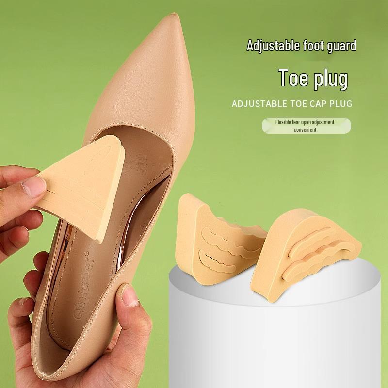Women's Shoe Size Adjuster: Super Soft High Heel Toe Filler & Insoles for Pain Relief, Adjustable by Half or Full Size.