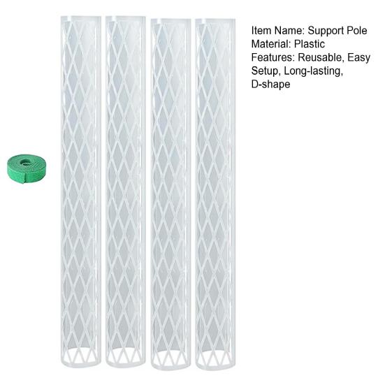 Pali di Muschio per Monstera 16 Pollici in Plastica a Forma di D Pali di Muschio per Piante Supporto per Piante Rampicanti Funziona con Muschio di Sfagno per la Crescita di Piante da Interno