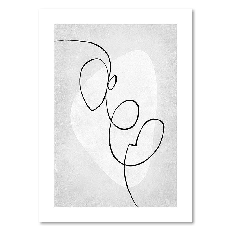Abstrakte Frauen Tanzen Wand Kunst Poster Schwarz und Weiß Linie Zeichnung Kunstdruck Minimalistischen Leinwand Malerei Bild Wohnzimmer Dekor