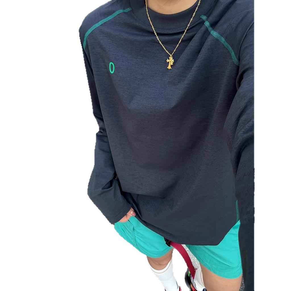 Glacier Blue Quick-Dry Sun Protection Long Sleeve T-Shirt for Men & Women, Moisture-Wicking Breathable Base Layer for Outdoor Running, Hiking, Workout
