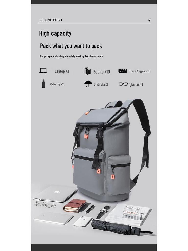 Herren Rucksack mit großem Fassungsvermögen für Business und Reise, für Studenten