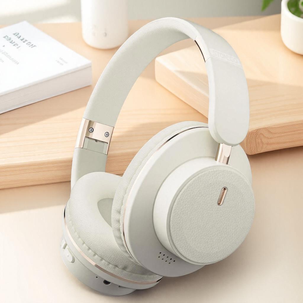 BT5.3 Wireless Foldable Headphones Portable Lightweight for Travel and Photography 400mAh Battery Noise Cancelling Earphones