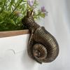 Vintage Bronze Kletter Schnecke Statue Blumentopf und Vase Hugger Miniatur Feengarten Dekor Harz Kunst Dekorationen