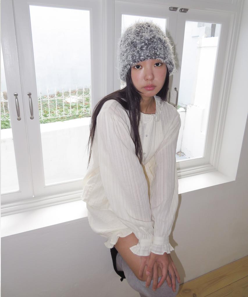 FUNFROMFUN Popcorn Knit Beanie, Gray