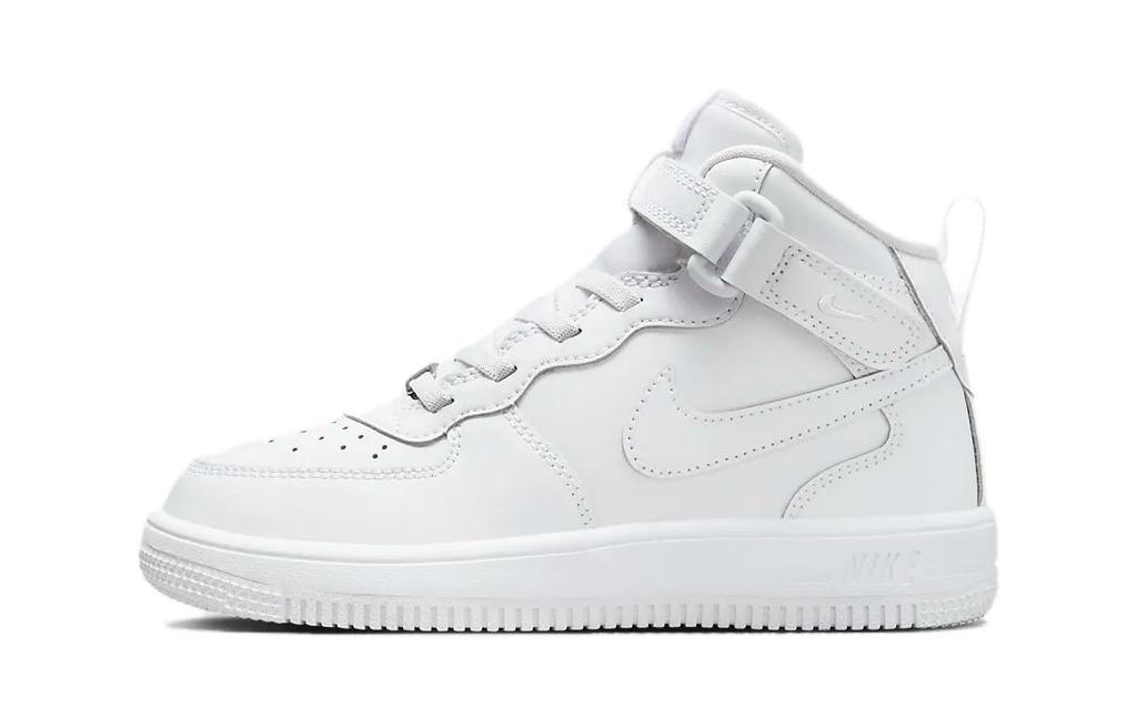 Nike Force 1 Mid EasyOn PS 'Triple White'