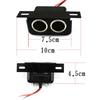 12V Dual Hole Car Cigarette Lighter Socket | Built-in 10A Fuse | Waterproof & Dustproof | Iron Shell for Vehicle Modification
