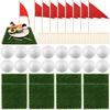 33 Pcs Golf Party Centerpieces Table Decorations Kit Artificial Grass Mats Red Flag Golf Tee Ball Supplies For Diy Sport Themed
